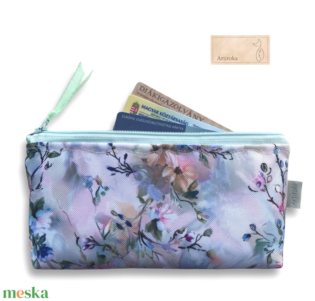 Pasztell virág mintás tolltartó neszesszer vagy irattartó pénztárca - táska & tok - pénztárca & más tok - szemüvegtok - Meska.hu
