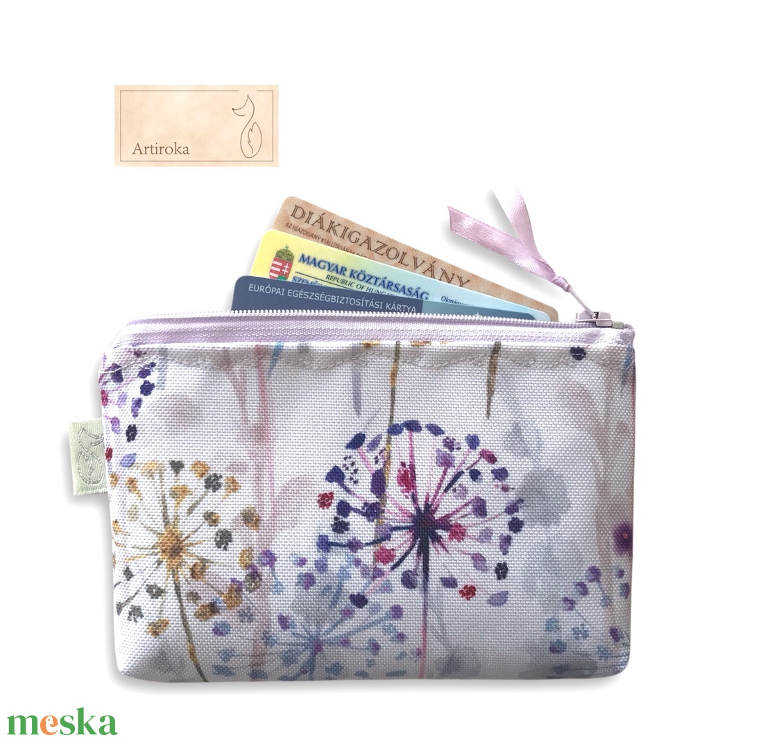 Pitypangok mintás VÍZÁLLÓ irattartó pénztárca vagy  tolltartó neszesszer, szemüvegtok - táska & tok - neszesszer - Meska.hu