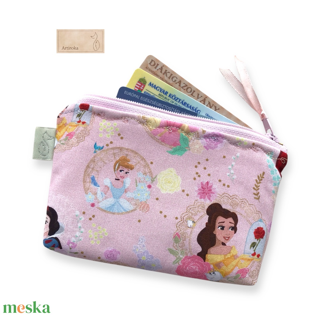 Hercegnő mintás irattartó pénztárca vagy apróságok neszesszere - táska & tok - pénztárca & más tok - pénztárca - gyerek pénztárca - Meska.hu