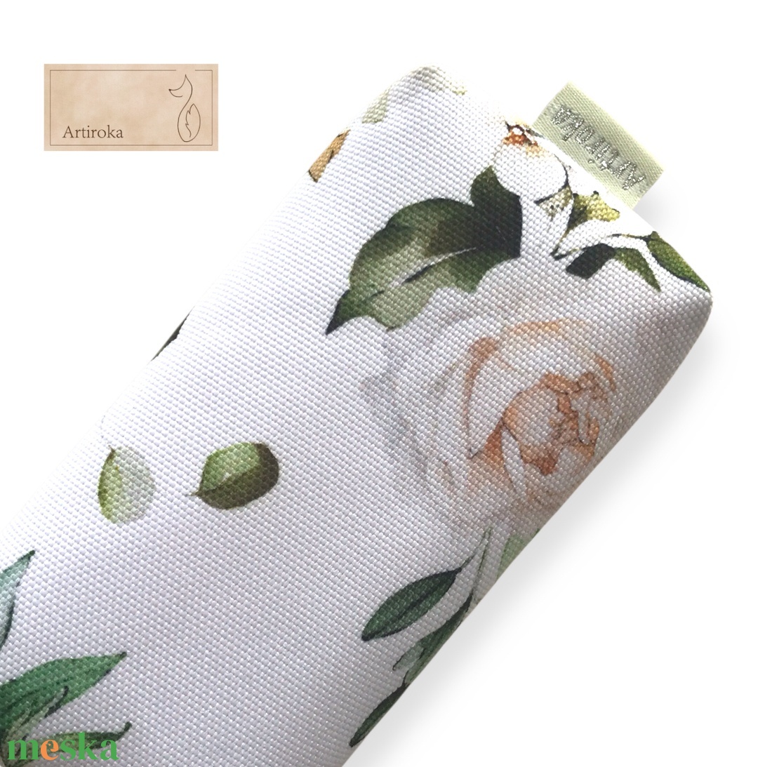 Rózsa mintás papírzsebkendő tartó vízálló textilből - Artiroka - táska & tok - pénztárca & más tok - zsebkendőtartó tok - Meska.hu