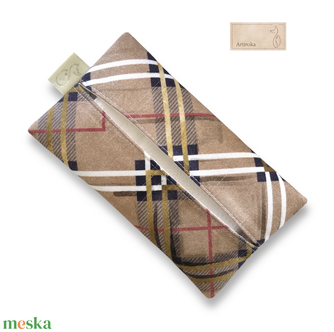 Burberry kockás prémium pamut, elegáns papírzsebkendő tartó - Artiroka - táska & tok - pénztárca & más tok - zsebkendőtartó tok - Meska.hu