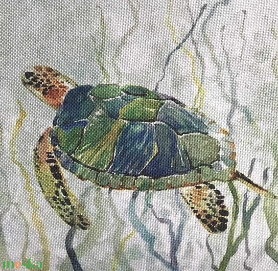 Teknős mintás kisméretű, egyedi  gymbag hátizsák - Artiroka - táska & tok - hátizsák - kishátizsák - Meska.hu