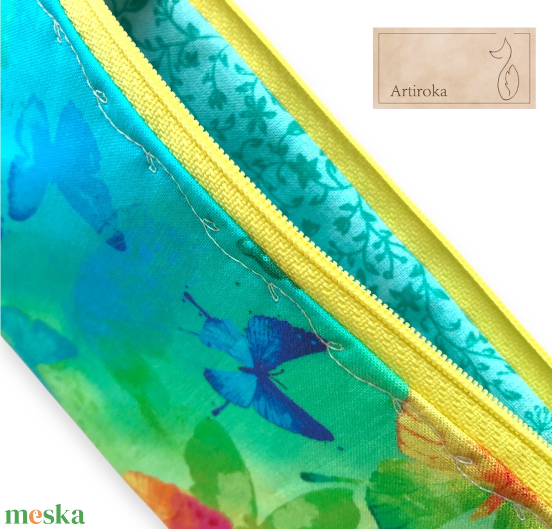 Pillangók szárnyán - Színes, színátmenetes, pillangó mintás prémium tolltartó neszesszer, szemüvegtok - táska & tok - pénztárca & más tok - kártyatartó & irattartó - Meska.hu