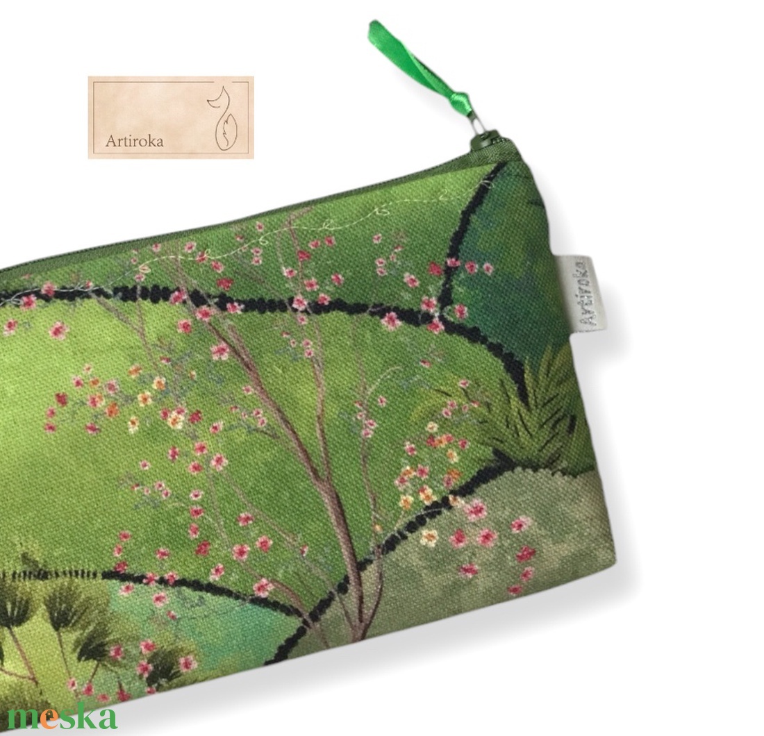 Tavaszi titkos kert mintás prémium neszesszer  - Artiroka design  - táska & tok - neszesszer - Meska.hu