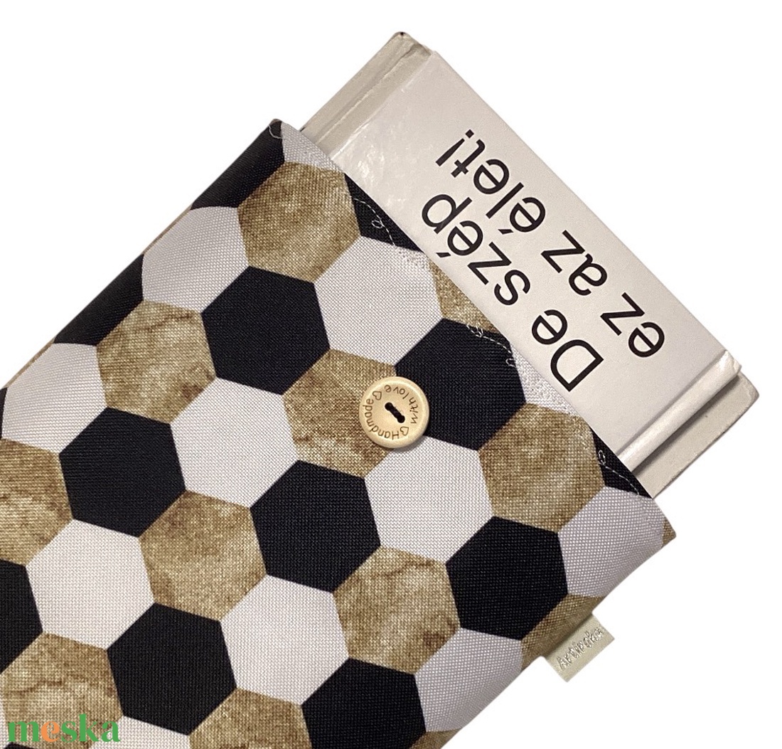 Elegáns könyvtok vízálló textilből, mozaiklap mintával akár gombos zárral - könyv & zene - könyvtok - Meska.hu