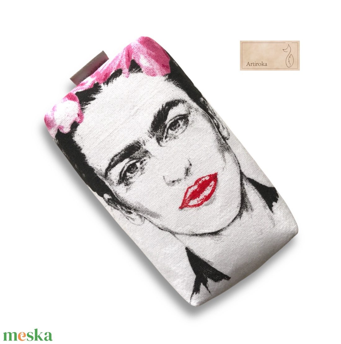 Frida Kahlo mintás, bélelt papírzsebkendő tartó   - táska & tok - pénztárca & más tok - zsebkendőtartó tok - Meska.hu