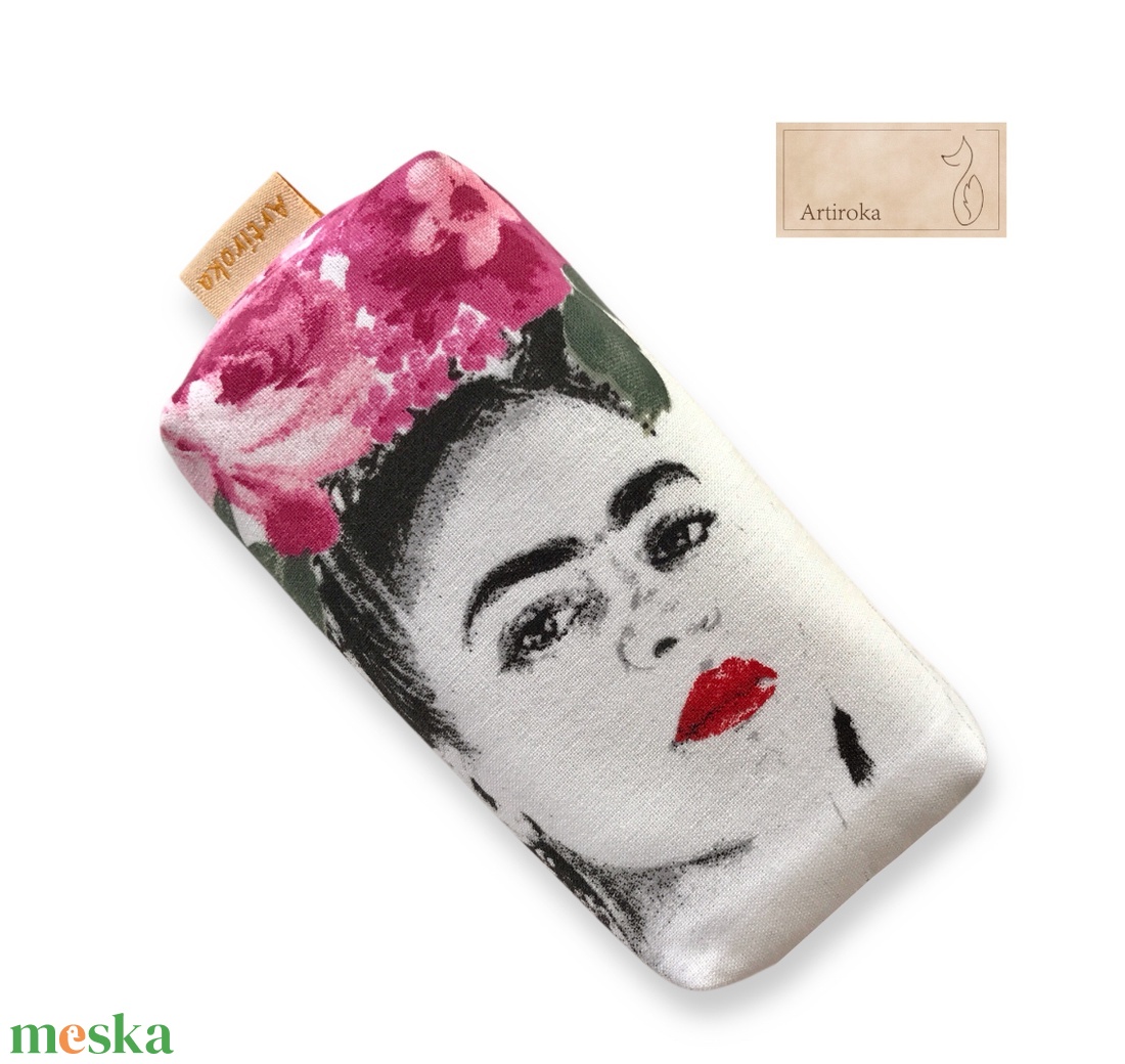 Frida Kahlo mintás, bélelt papírzsebkendő tartó  - Artiroka design - táska & tok - pénztárca & más tok - zsebkendőtartó tok - Meska.hu