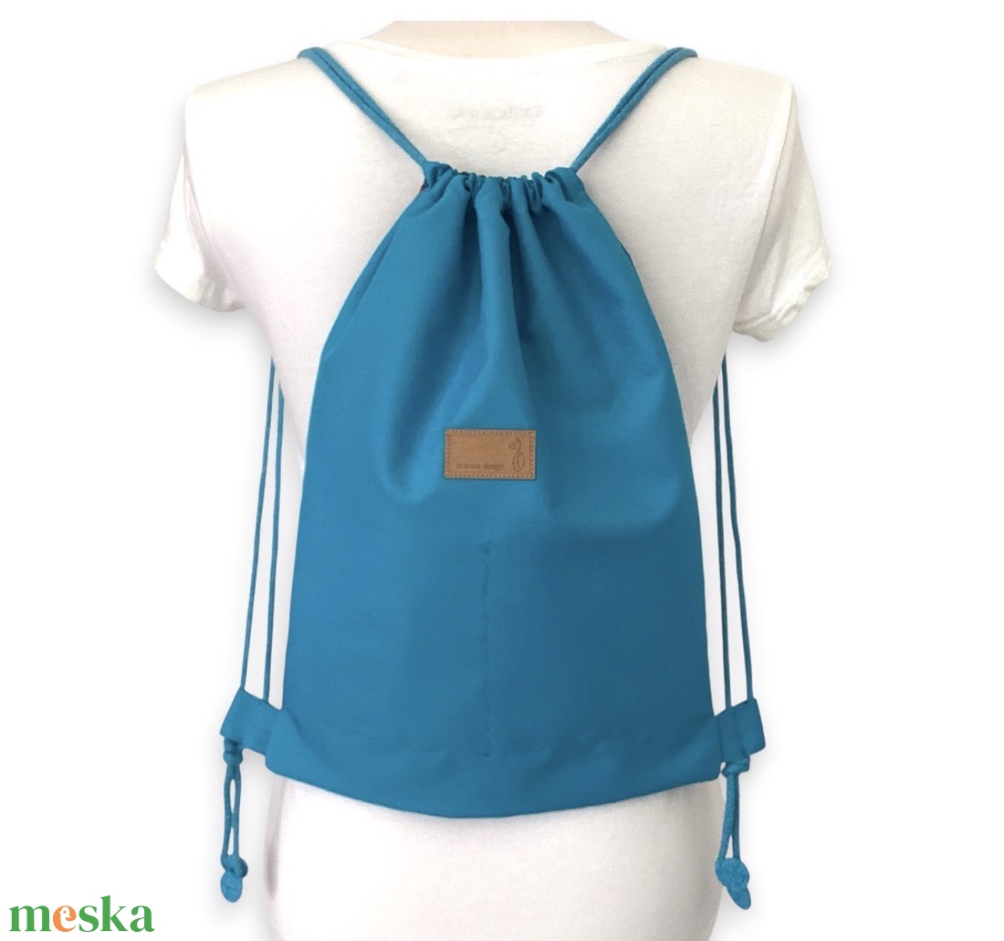 Cseresznyefavirágos, cinege madaras gymbag hátizsák - Artiroka design - táska & tok - hátizsák - hátizsák - Meska.hu