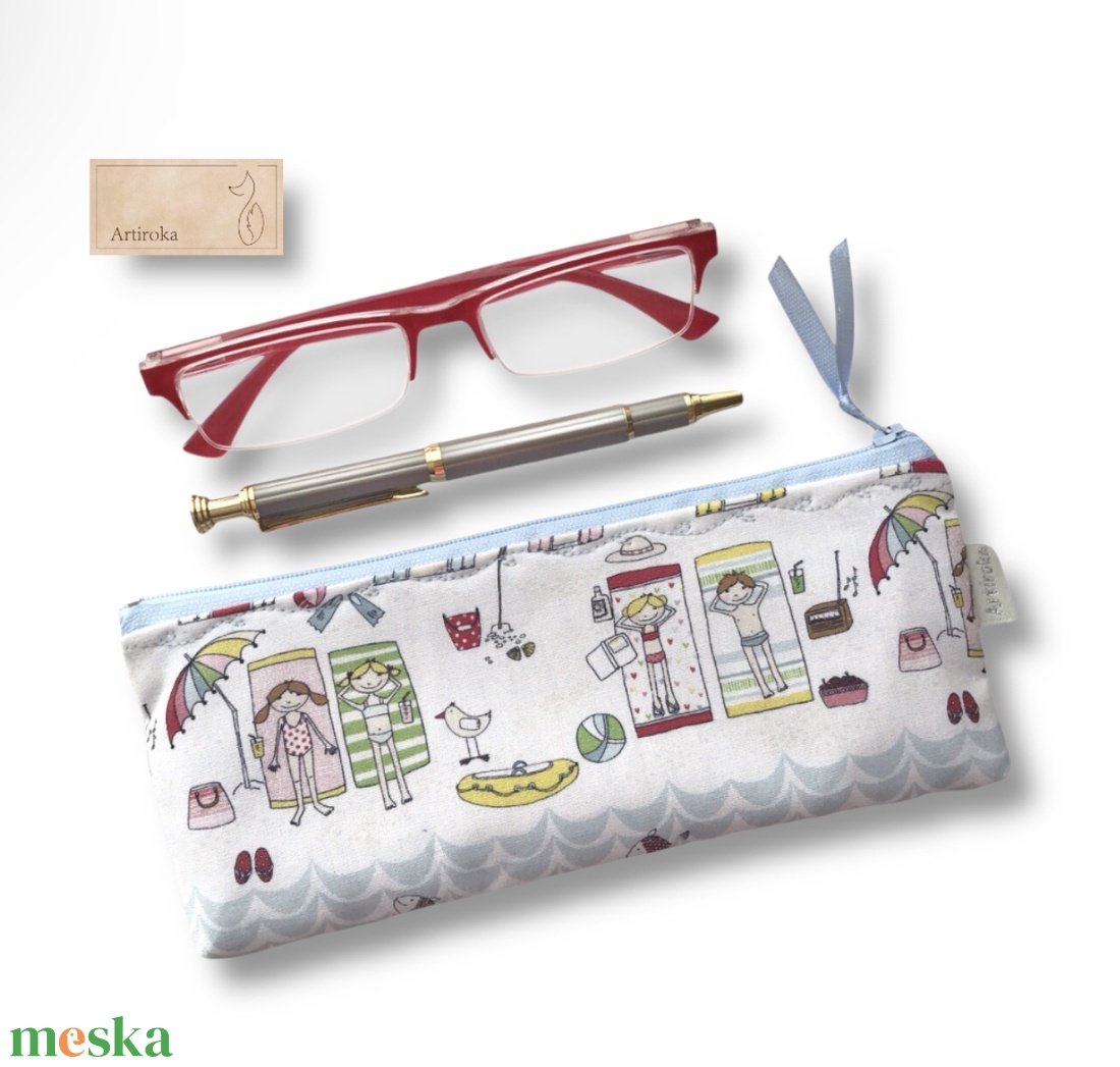 Nyári tábor mintás  prémium neszesszer- Artiroka design - táska & tok - neszesszer - Meska.hu