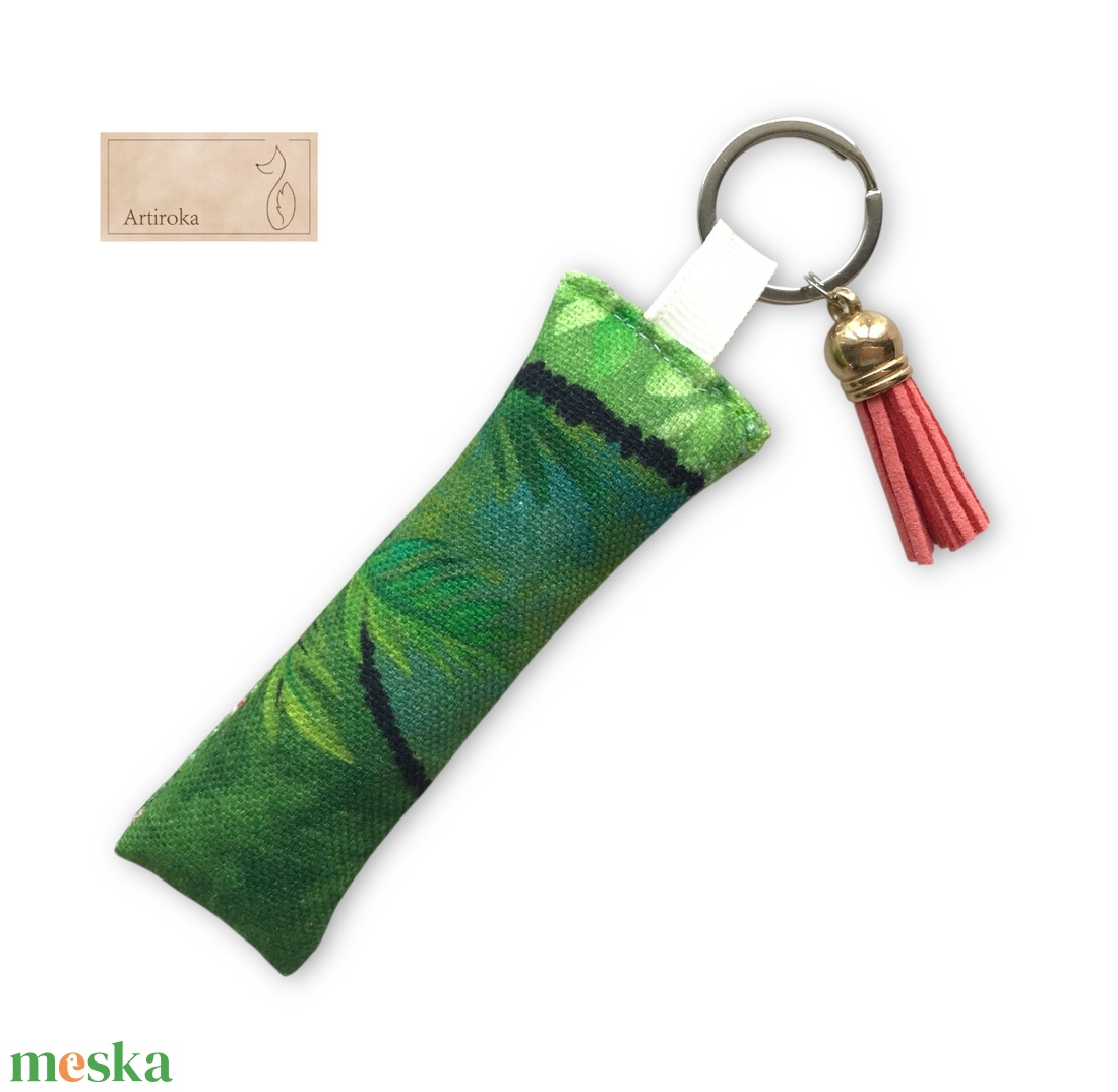 Kulcstartó - Tavaszi titkos kert mintával  - Artiroka - táska & tok - kulcstartó & táskadísz - kulcstartó - Meska.hu