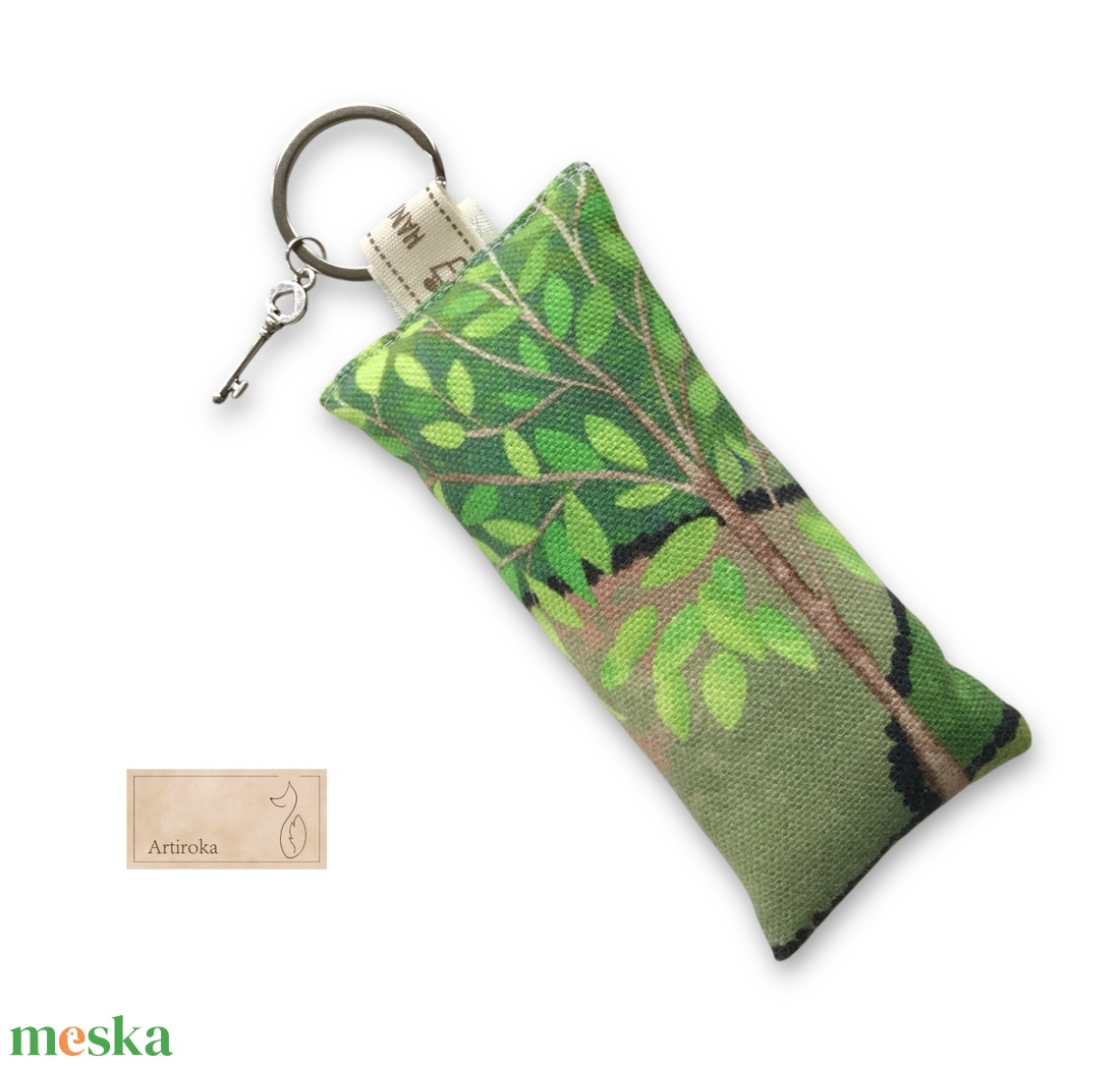 Kulcstartó - Tavaszi titkos kert mintával  - Artiroka - táska & tok - kulcstartó & táskadísz - kulcstartó - Meska.hu