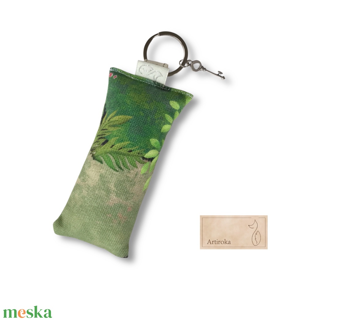 Kulcstartó - Tavaszi titkos kert mintával  - Artiroka - táska & tok - kulcstartó & táskadísz - kulcstartó - Meska.hu