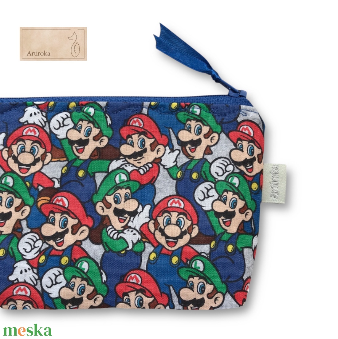 Mario és Luigi mintás tolltartó neszesszer, szemüvegtok vagy mobiltok  - Artiroka design - otthon & életmód - papír, írószer - tolltartó & ceruzatekercs - Meska.hu