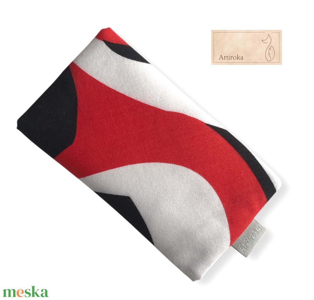 Retro mintás pamut textil papírzsebkendő tartó -  Artiroka design - táska & tok - pénztárca & más tok - zsebkendőtartó tok - Meska.hu