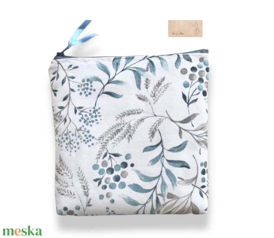 Levelek és termések mintás uzsonna tasak neszesszer - zipper bag  - Artiroka design - táska & tok - uzsonna- & ebéd tartó - ebéd tasak, doboz - Meska.hu