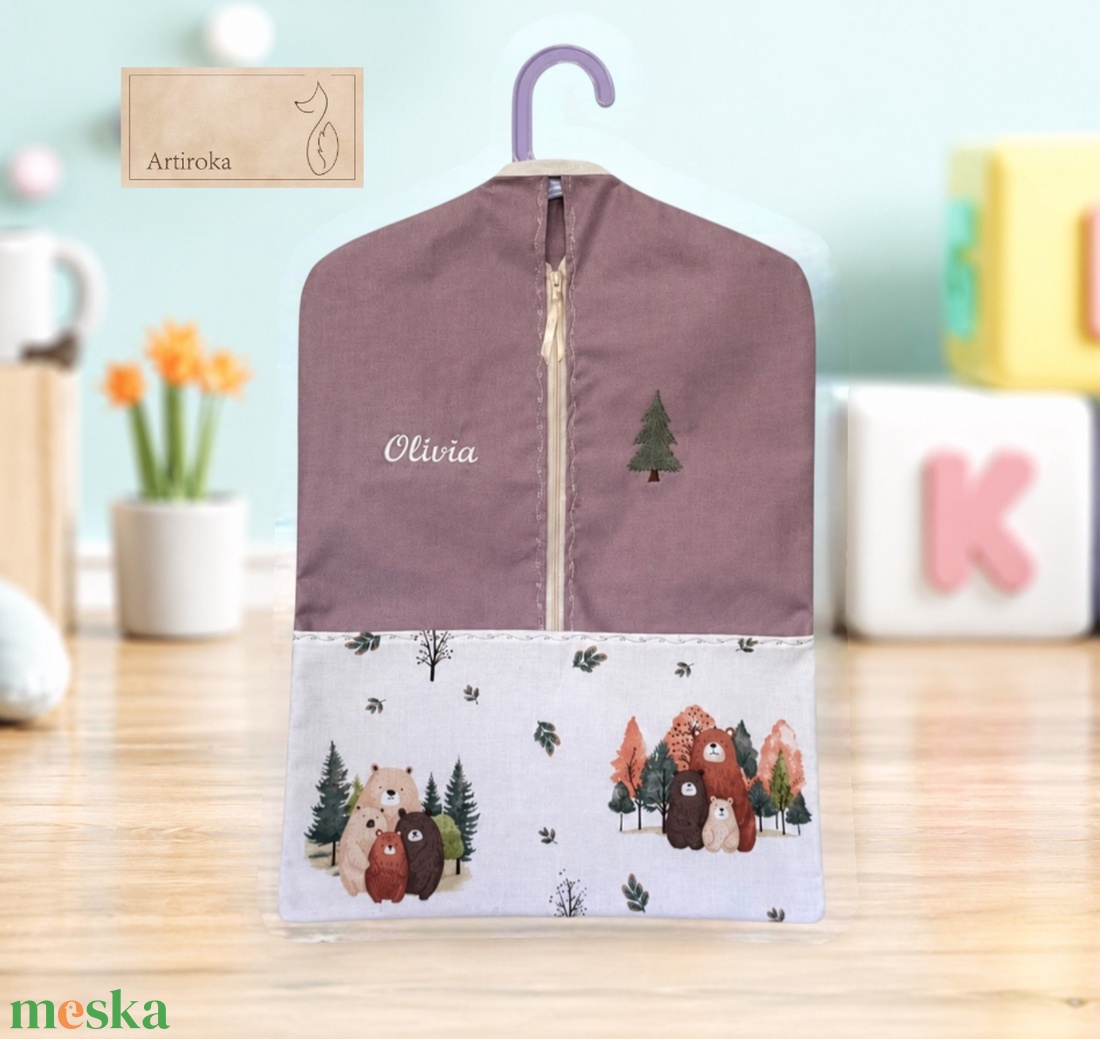Mackó család mintás ÓVODAI / OVIS ZSÁK akár szettben is  - Artiroka design - játék & sport - ovis felszerelés - ovis zsák - Meska.hu