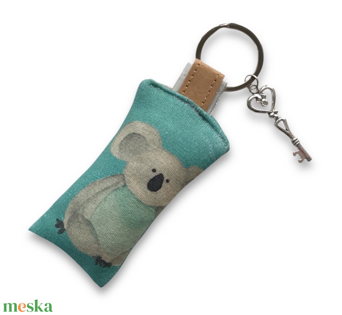 Koala mackó mintás kulcstartó, vintage kulcs medállal - táska & tok - kulcstartó & táskadísz - kulcstartó - Meska.hu