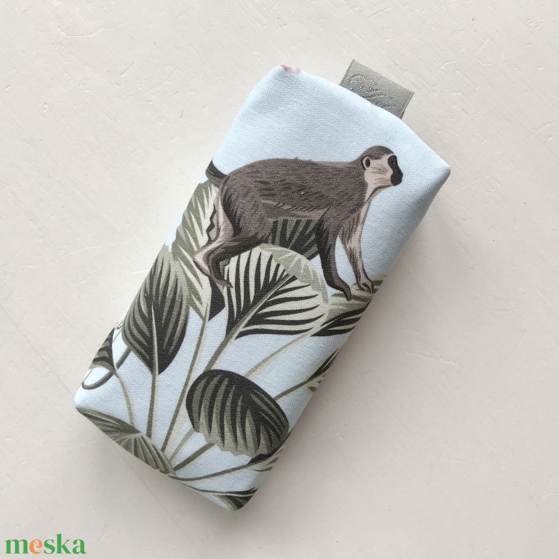 Kukucskáló majom mintás prémium pamut papírzsebkendő tartó  - Artiroka design - táska & tok - pénztárca & más tok - zsebkendőtartó tok - Meska.hu