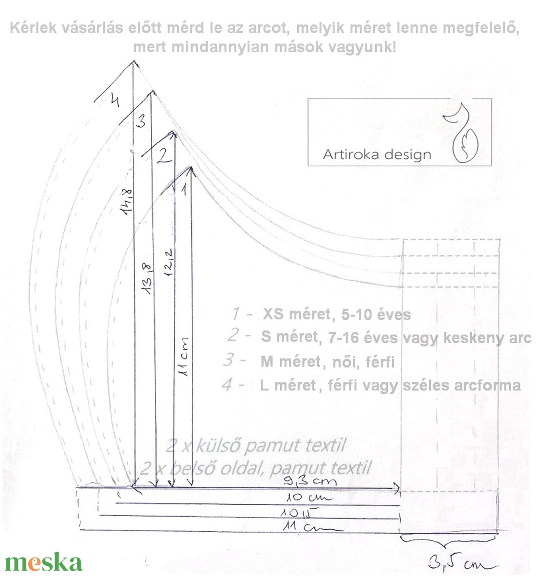 Pünkösdi rózsa mintás prémium pamut  arcmaszk, szájmaszk, maszk - Artiroka design - női - női - Meska.hu