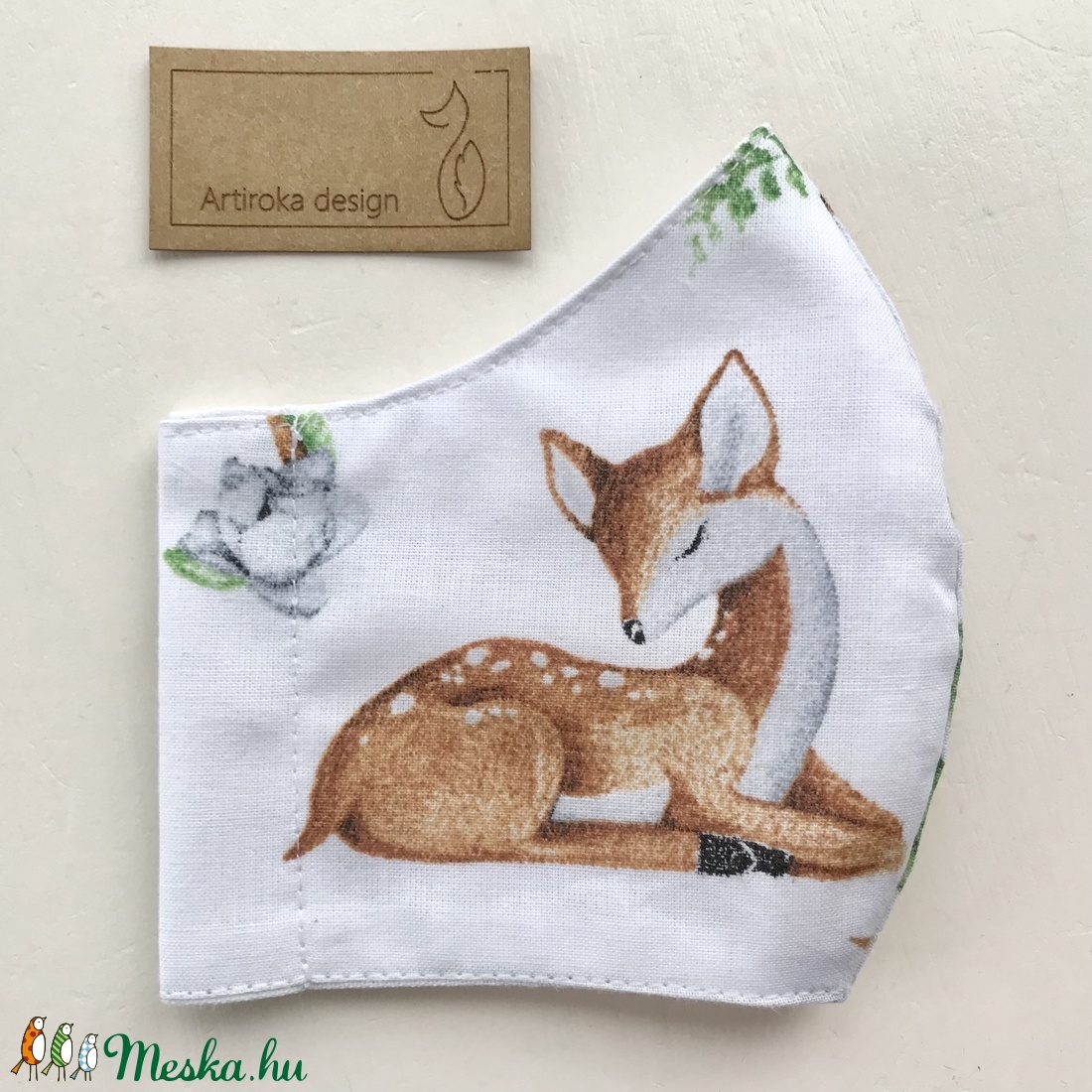  Őzike mintás arcmaszk, szájmaszk, maszk - Artiroka design - női - női - Meska.hu