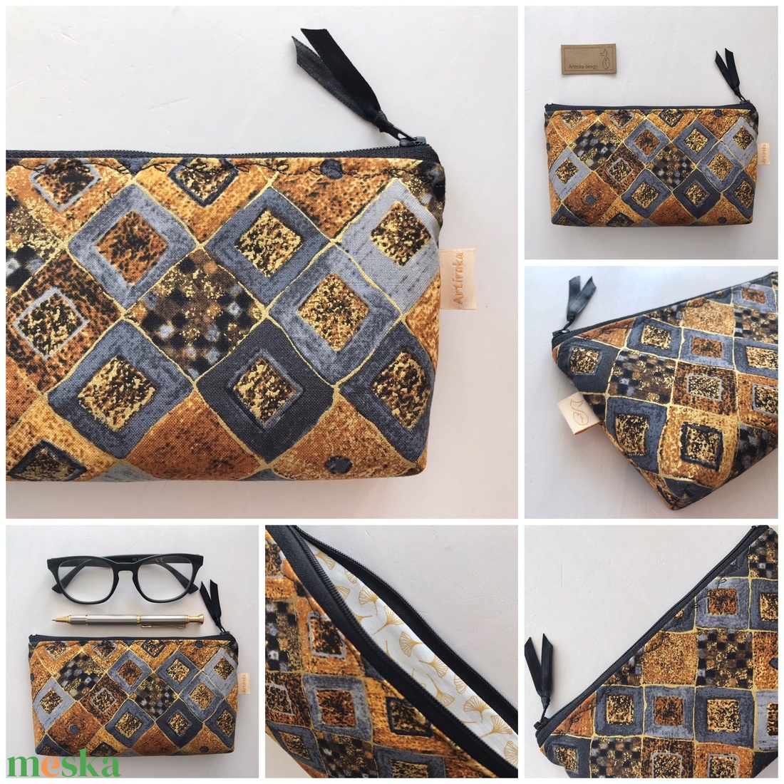 Gustav Klimt csodás festményének részlete - tolltartó neszesszer  - Artiroka design - táska & tok - neszesszer - Meska.hu