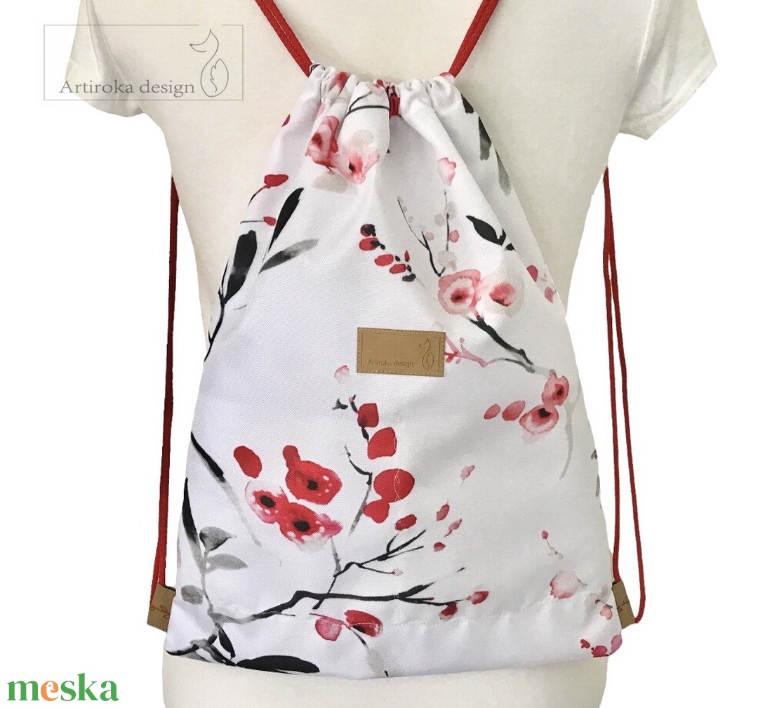 Japán cseresznyefavirág mintás, VÍZLEPERGETŐS gymbag hátizsák - Artiroka design - táska & tok - hátizsák - hátizsák - Meska.hu Japán cseresznyefavirág mintás, VÍZLEPERGETŐS gymbag hátizsák - Artiroka design - táska & tok - hátizsák - hátizsák - Meska.hu