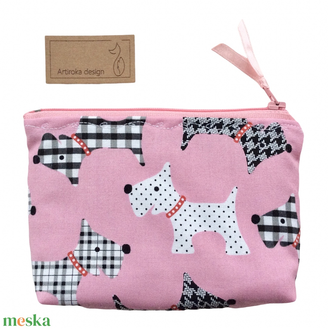 Skót Terrier kutya mintás, prémium irattartó pénztárca - Artiroka design - táska & tok - pénztárca & más tok - kártyatartó & irattartó - Meska.hu