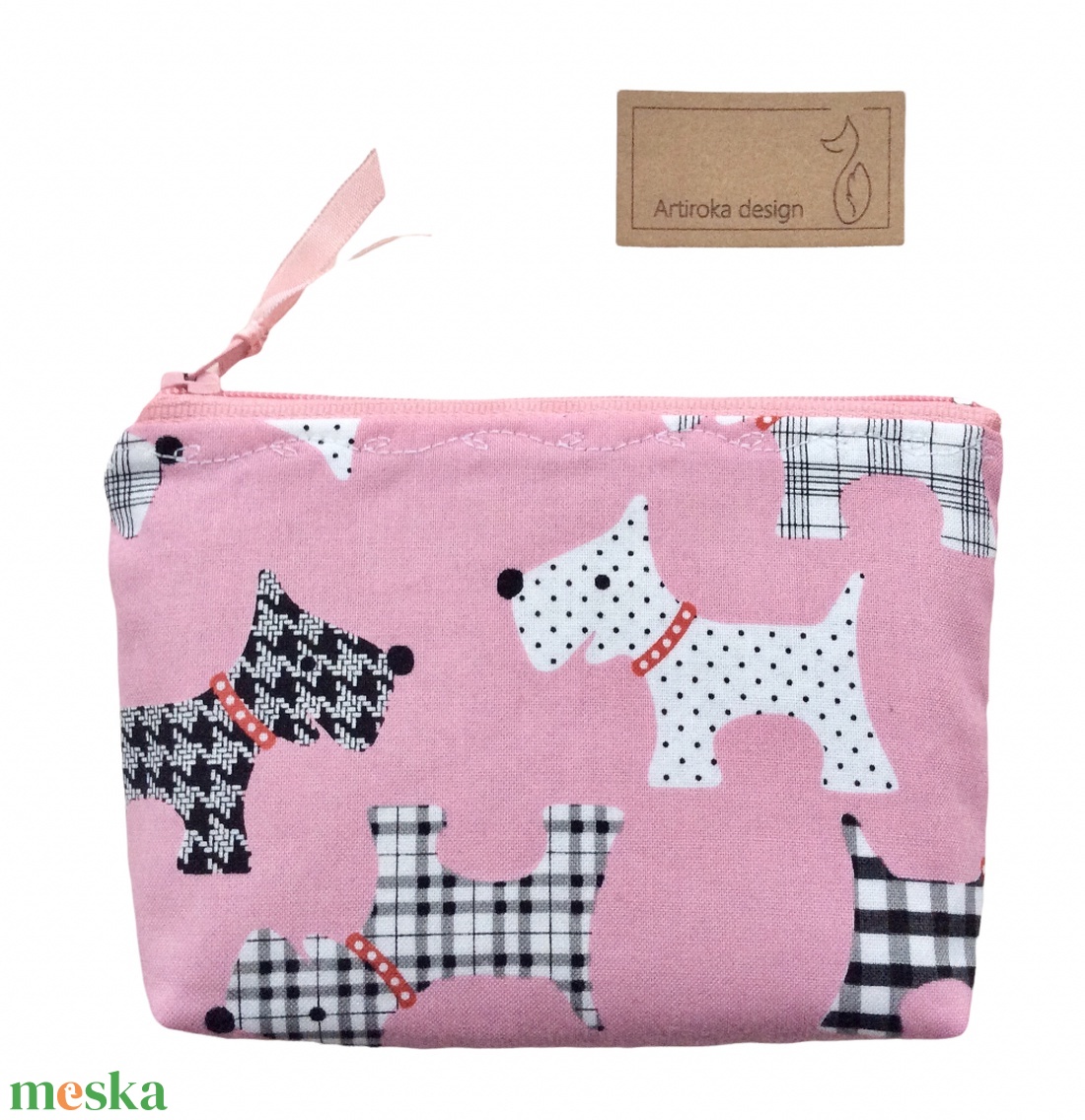 Skót Terrier kutya mintás, prémium irattartó pénztárca - Artiroka design - táska & tok - pénztárca & más tok - kártyatartó & irattartó - Meska.hu