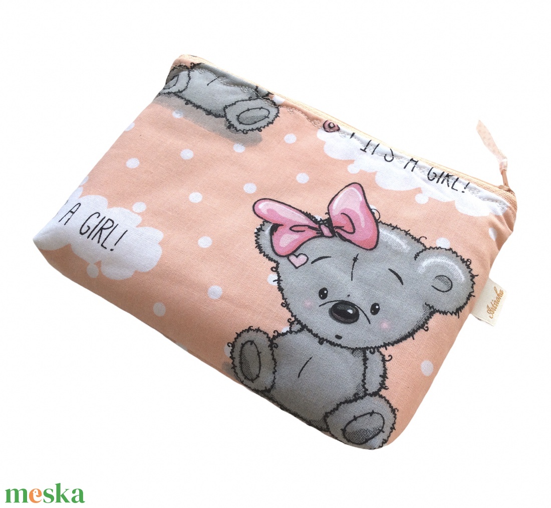 Kislány született!  - It�s a Girl! - Névhímzéssel is rendelhető  - táska & tok - neszesszer - Meska.hu