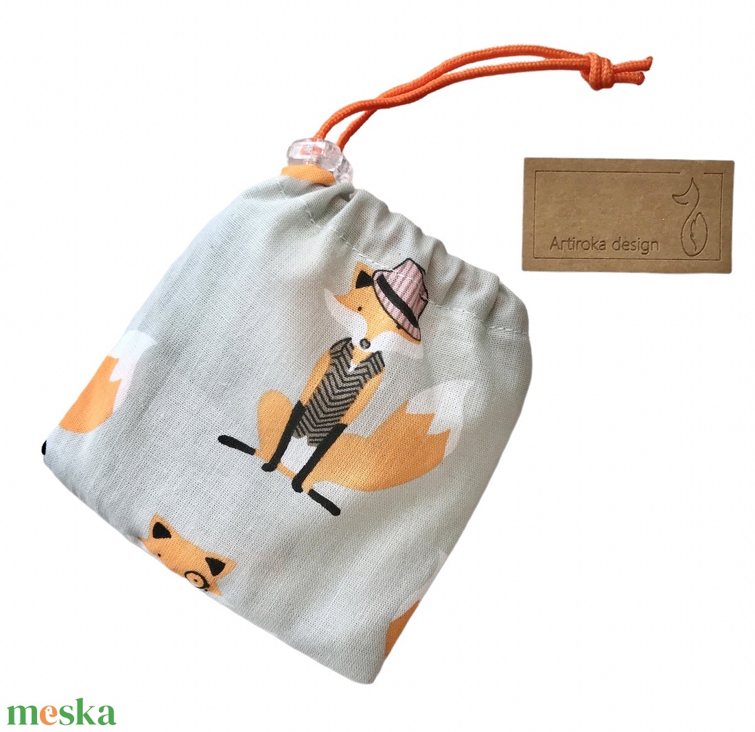 Róka - Móka bambusz frottir arctisztítópárna csomag, hordozó zsákkal - NoWaste  - szépségápolás - arcápolás - arctisztító korong - Meska.hu