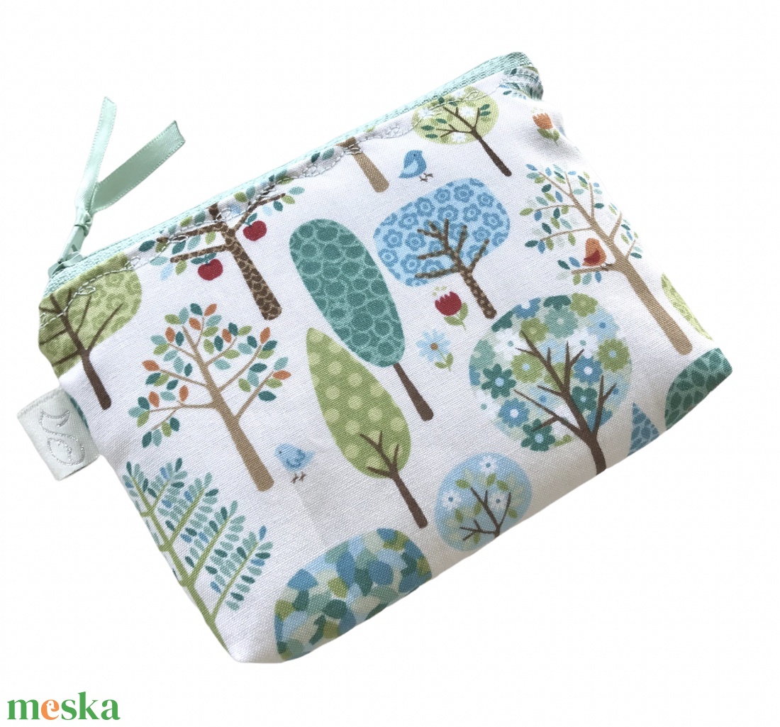 Titkos kert - fákkal és virágokkal mintás prémium irattartó pénztárca - Artiroka design - táska & tok - pénztárca & más tok - pénztárca - női pénztárca - Meska.hu