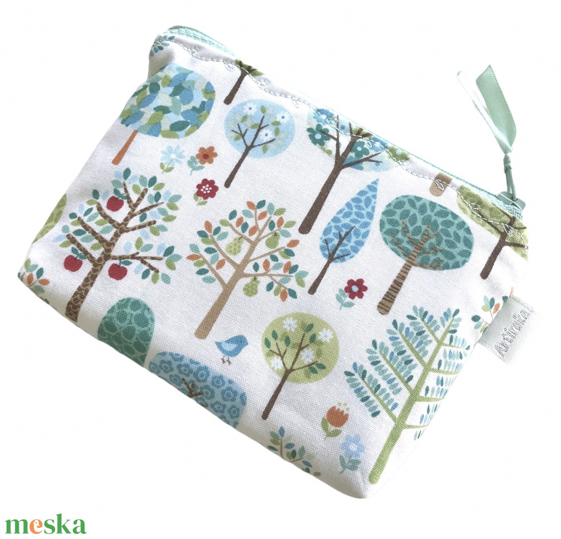 Titkos kert - fákkal és virágokkal mintás prémium irattartó pénztárca - Artiroka design - táska & tok - pénztárca & más tok - pénztárca - női pénztárca - Meska.hu