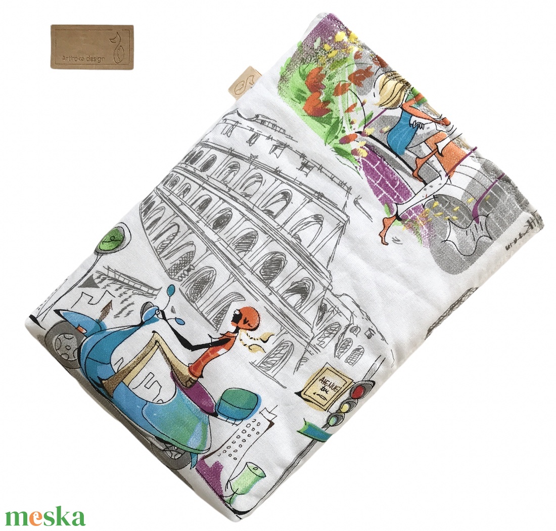 Római vakáció mintás  egyedi könyvtok, ipad tok vagy tablet tok tartó -  Artiroka design  - könyv & zene - könyvtok - Meska.hu