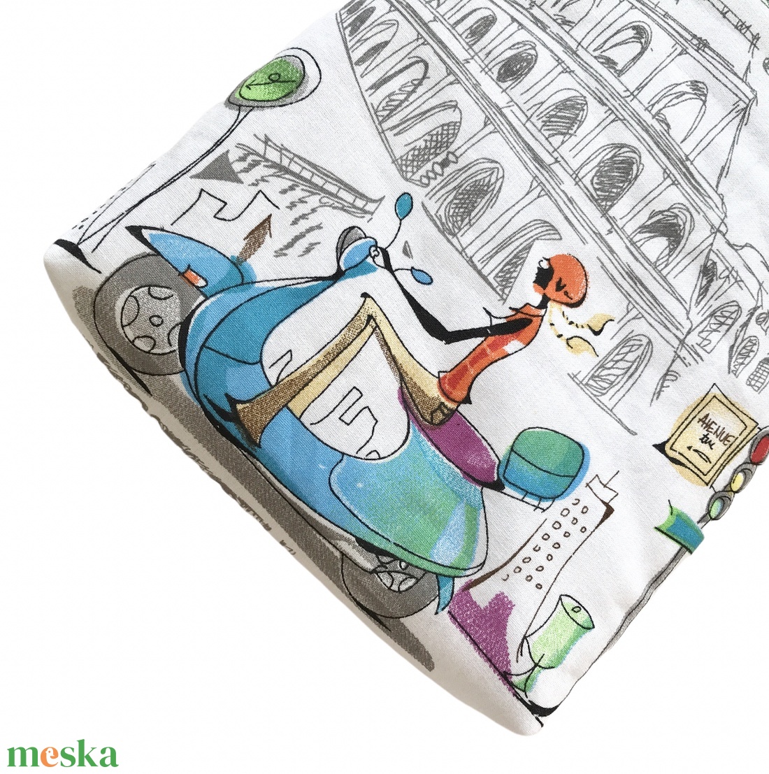 Római vakáció mintás  egyedi könyvtok, ipad tok vagy tablet tok tartó -  Artiroka design  - könyv & zene - könyvtok - Meska.hu