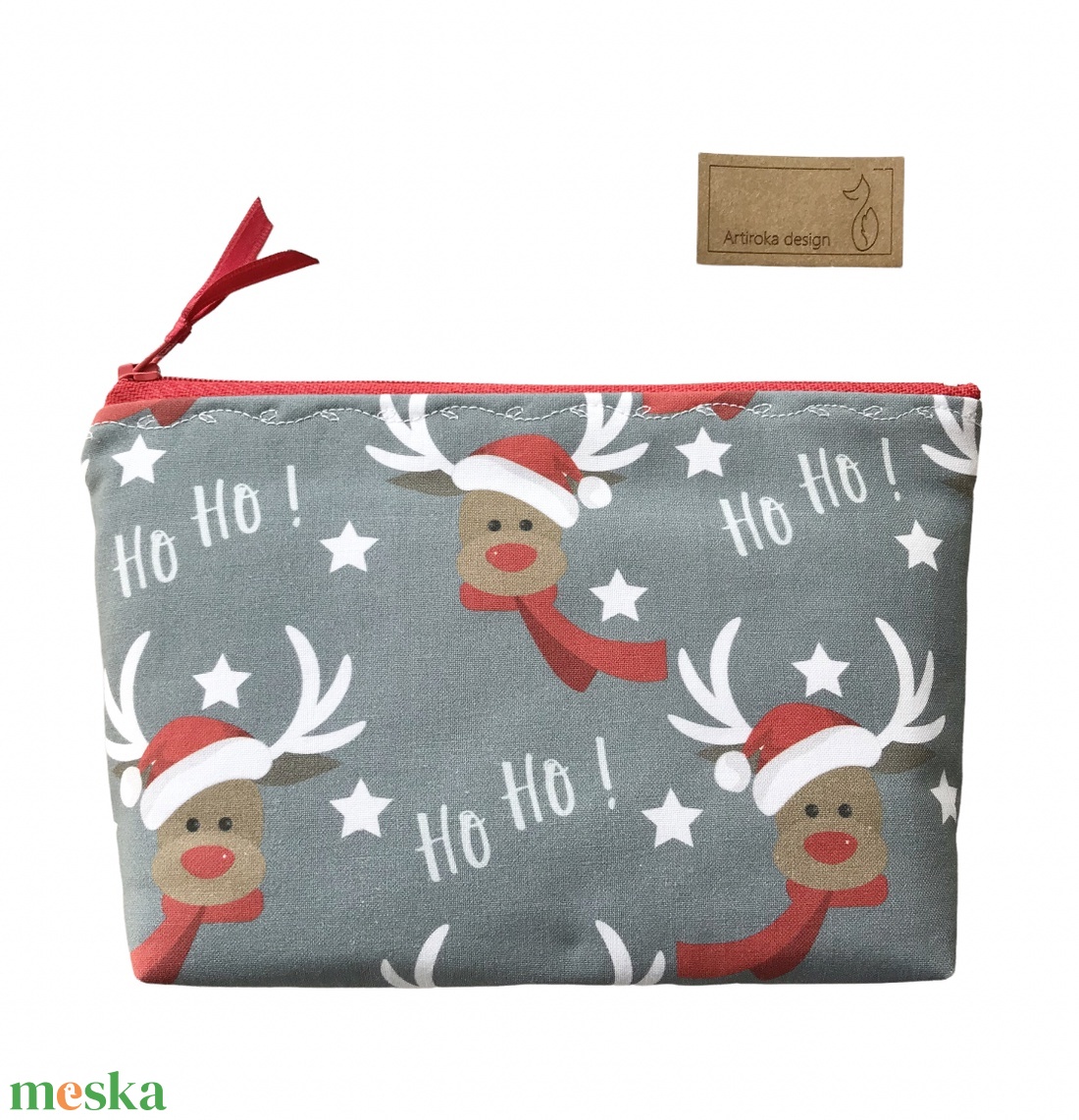 Rudolf a rénszarvas mintás nagyméretű neszesszer   - táska & tok - neszesszer - Meska.hu