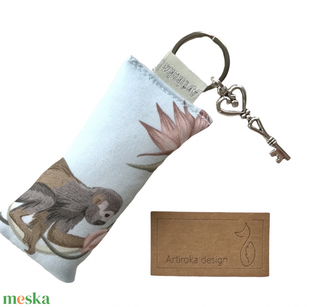 Kis majom mintás egyedi kulcstartó - Artiroka design - táska & tok - kulcstartó & táskadísz - kulcstartó - Meska.hu