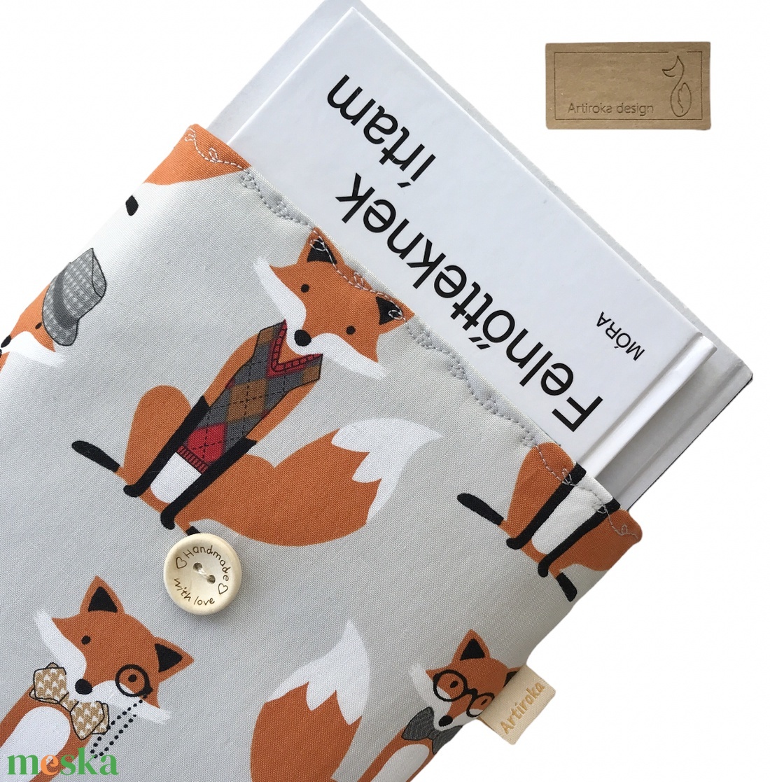 Róka - móka mintás prémium pamuttextil KÖNYVTOK - Artiroka design - könyv & zene - könyvtok - Meska.hu Róka - móka mintás prémium pamuttextil KÖNYVTOK - Artiroka design - könyv & zene - könyvtok - Meska.hu
