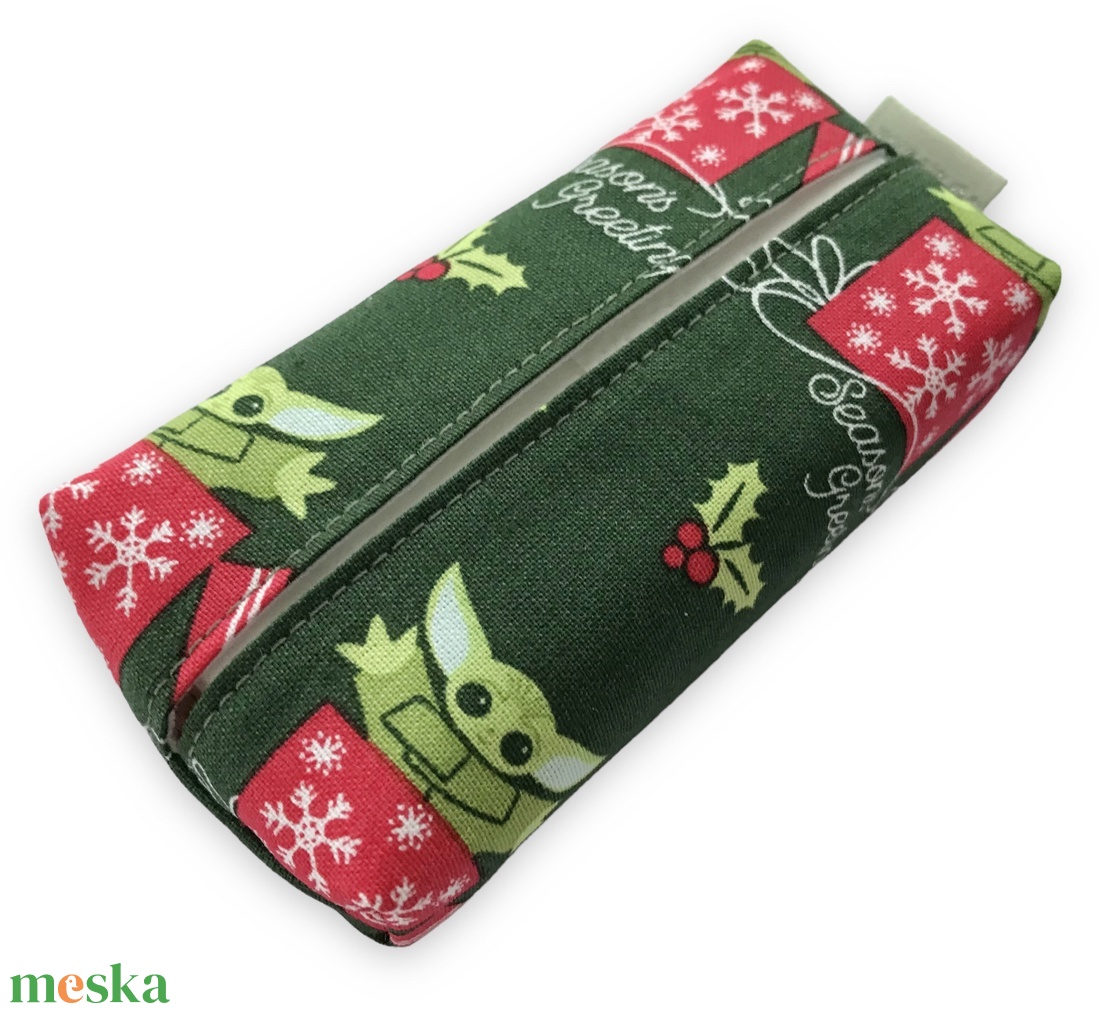 Baby Yoda, Grogu mintás, bélelt papírzsebkendő tartó  - otthon & életmód - tárolás & rendszerezés - zsebkendőtartó - Meska.hu