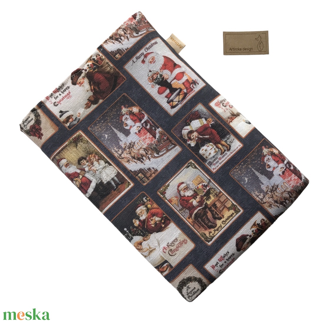 Retro karácsonyi képeslapok mintás könyvtok, akár bőr kapcsos zárral - Artiroka design - könyv & zene - könyvtok - Meska.hu Retro karácsonyi képeslapok mintás könyvtok, akár bőr kapcsos zárral - Artiroka design - könyv & zene - könyvtok - Meska.hu