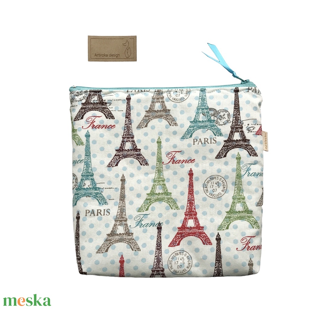 Eiffel torony mintás pamut textil uzsonna tasak, neszesszer PUL béléssel - zipper bag - Artiroka design - táska & tok - uzsonna- & ebéd tartó - szendvics csomagoló - Meska.hu Eiffel torony mintás pamut textil uzsonna tasak, neszesszer PUL béléssel - zipper bag - Artiroka design - táska & tok - uzsonna- & ebéd tartó - szendvics csomagoló - Meska.hu
