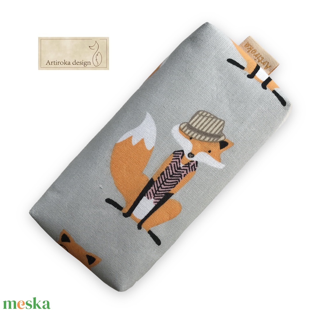 Kalapos Róka Úr  mintás papírzsebkendő tartó -  APA - NAGYPAPA  - Artiroka design - táska & tok - pénztárca & más tok - zsebkendőtartó tok - Meska.hu