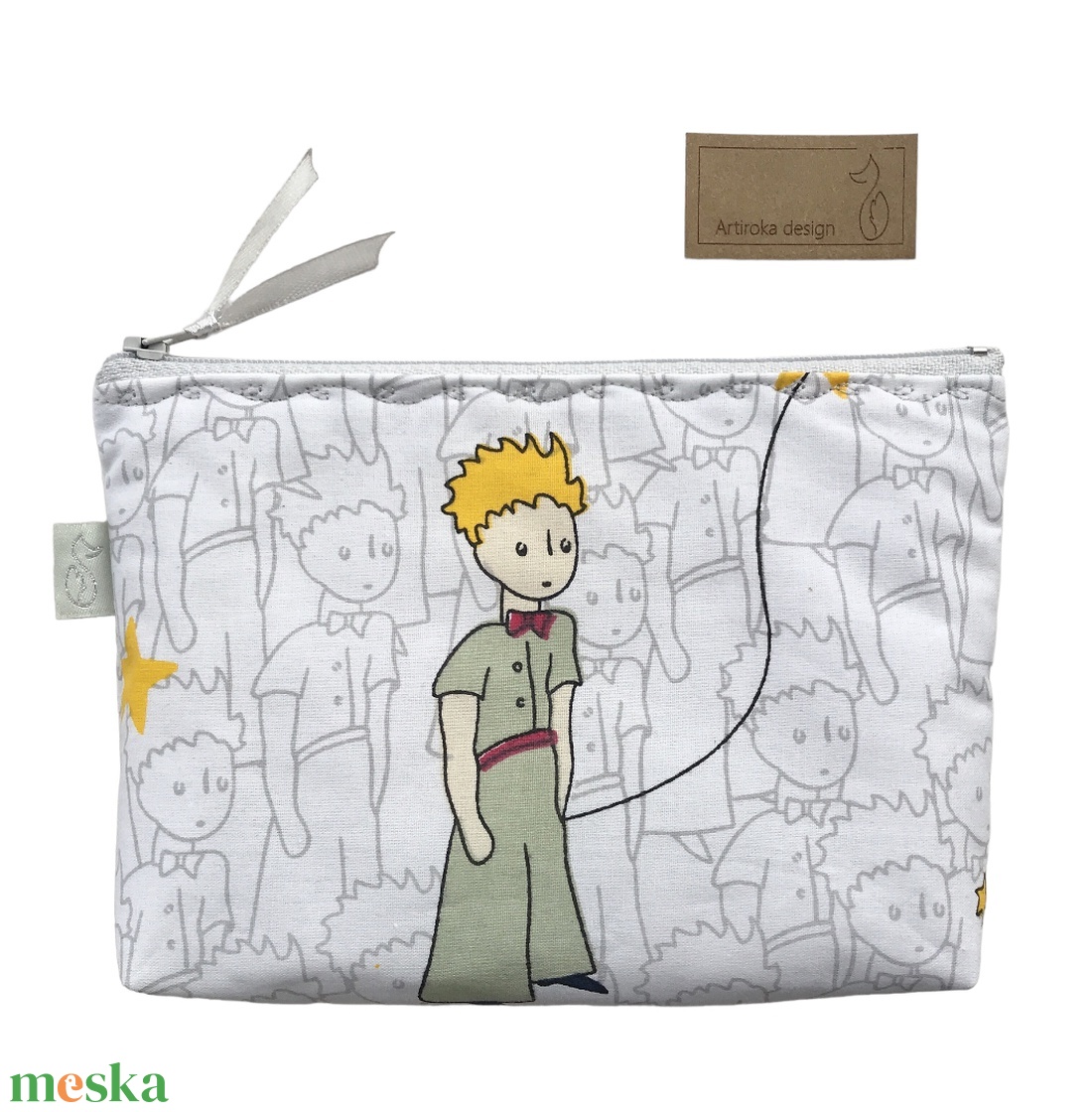 Kis herceg mintás neszesszer - SZÜLETÉSNAP - Artiroka design - táska & tok - neszesszer - Meska.hu