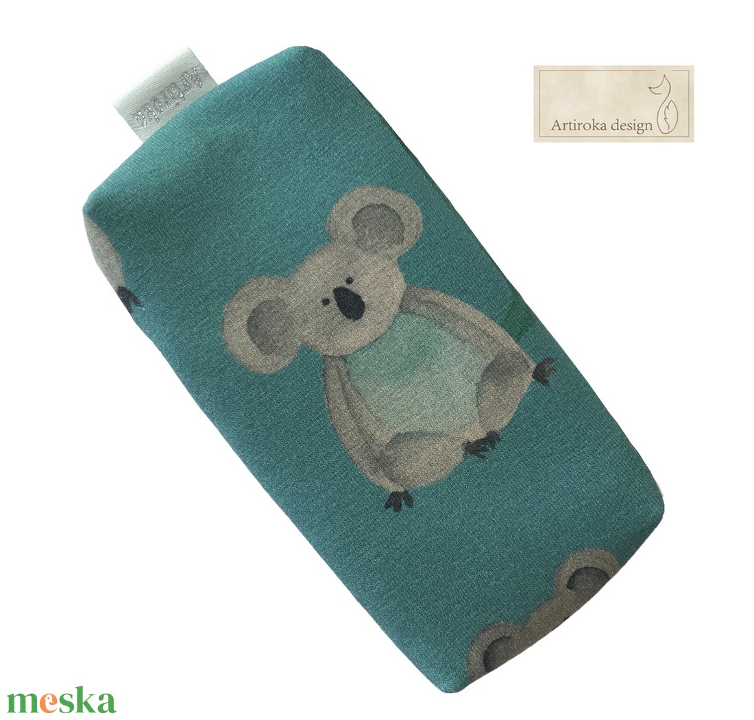 Koala mackó mintás PRÉMIUM pamut zsebkendő tartó - Artiroka design - táska & tok - pénztárca & más tok - zsebkendőtartó tok - Meska.hu