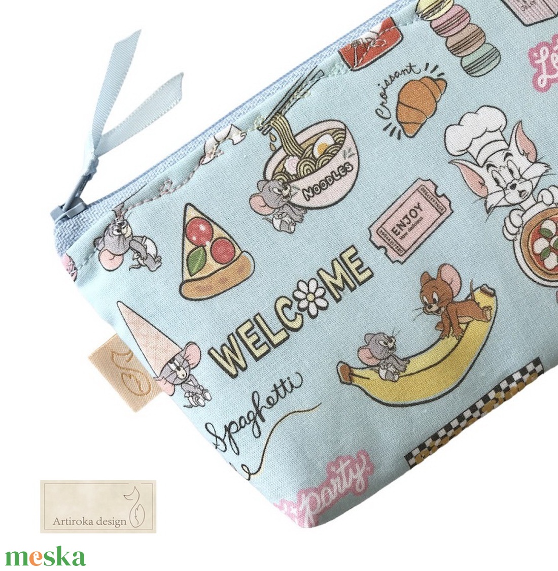 Ünnepi lakoma mintás, prémium tolltartó neszesszer - Tom és Jerry - Artiroka design - táska & tok - neszesszer - Meska.hu Ünnepi lakoma mintás, prémium tolltartó neszesszer - Tom és Jerry - Artiroka design - táska & tok - neszesszer - Meska.hu