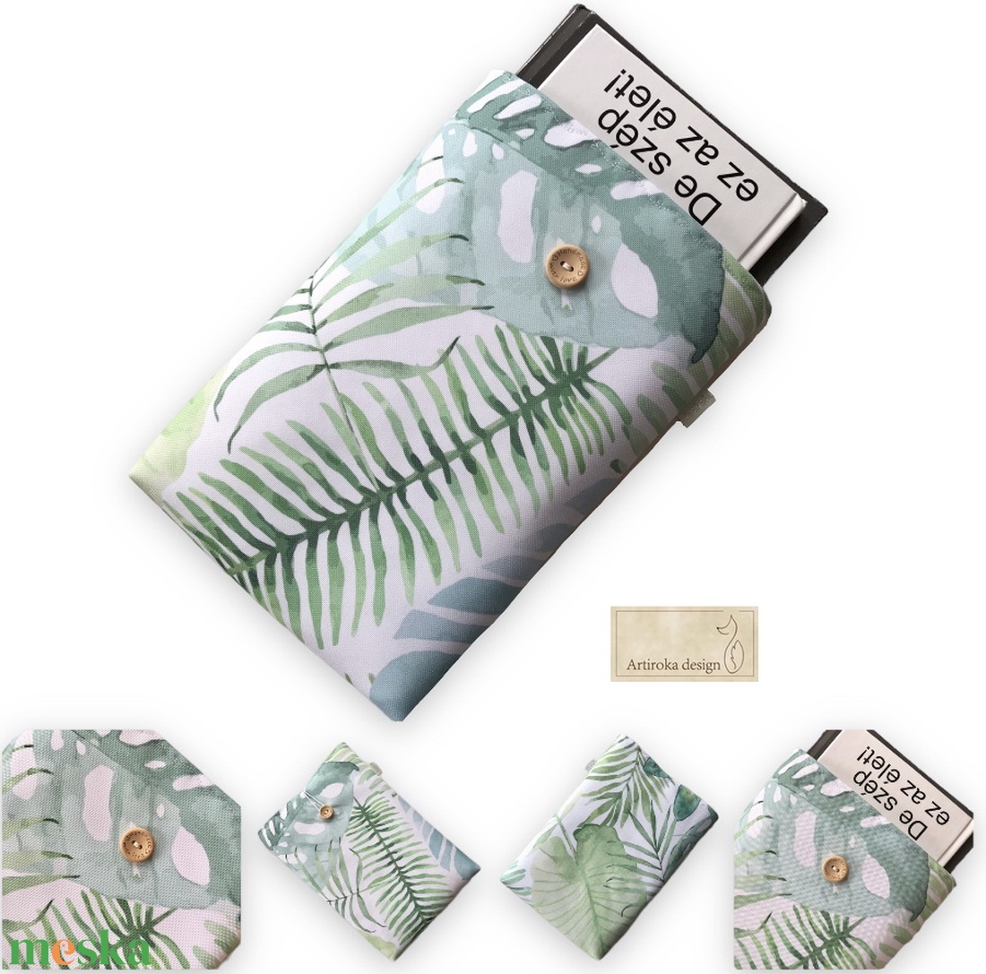 VÍZÁLLÓ, zöld levelek mintás KÖNYVTOK - Artiroka design - könyv & zene - könyvtok - Meska.hu VÍZÁLLÓ, zöld levelek mintás KÖNYVTOK - Artiroka design - könyv & zene - könyvtok - Meska.hu