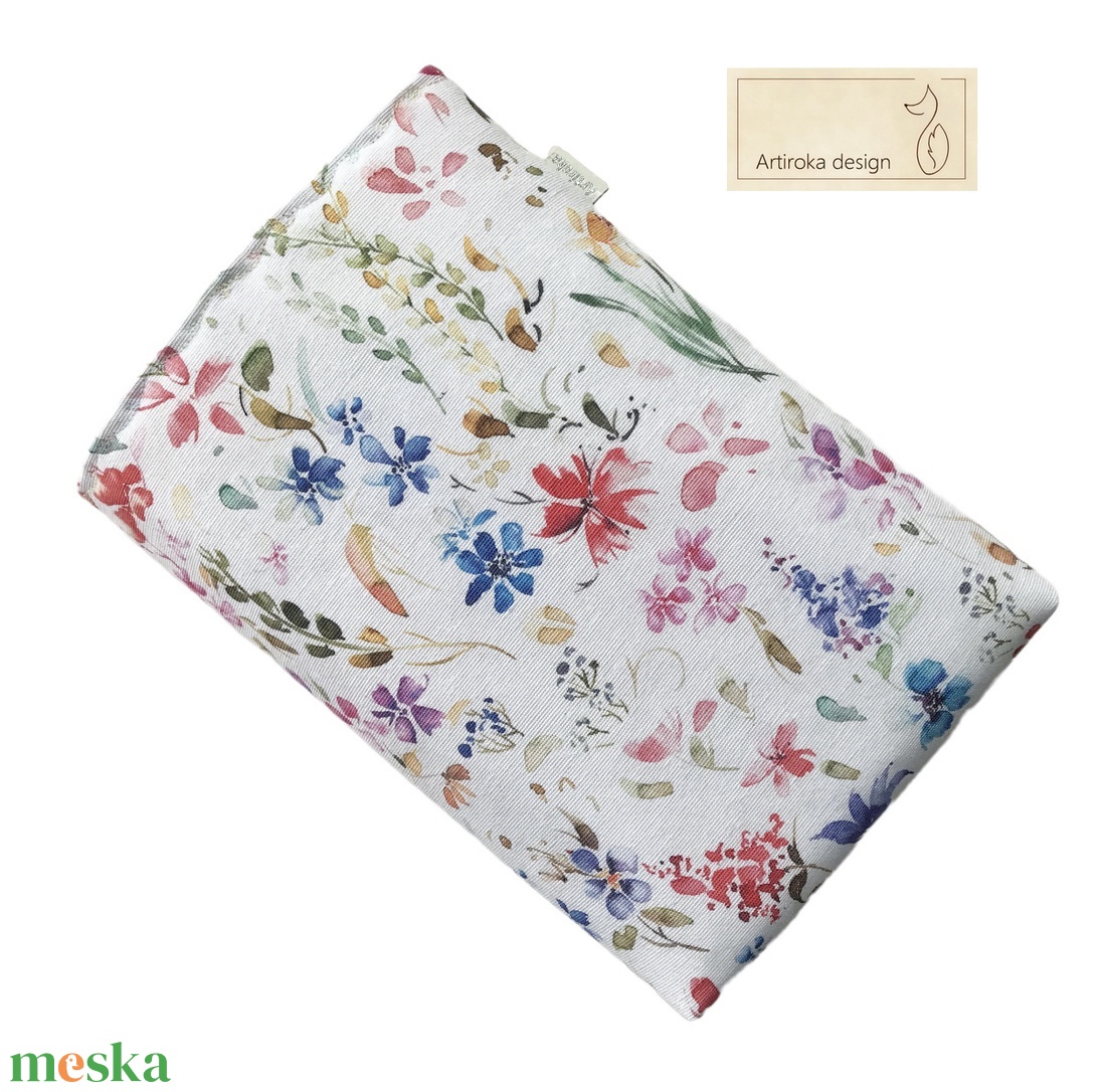 KÖNYVTOK - Mezei virágok mintás könyvtok - PEDAGÓGUS - Artiroka design - könyv & zene - könyvtok - Meska.hu