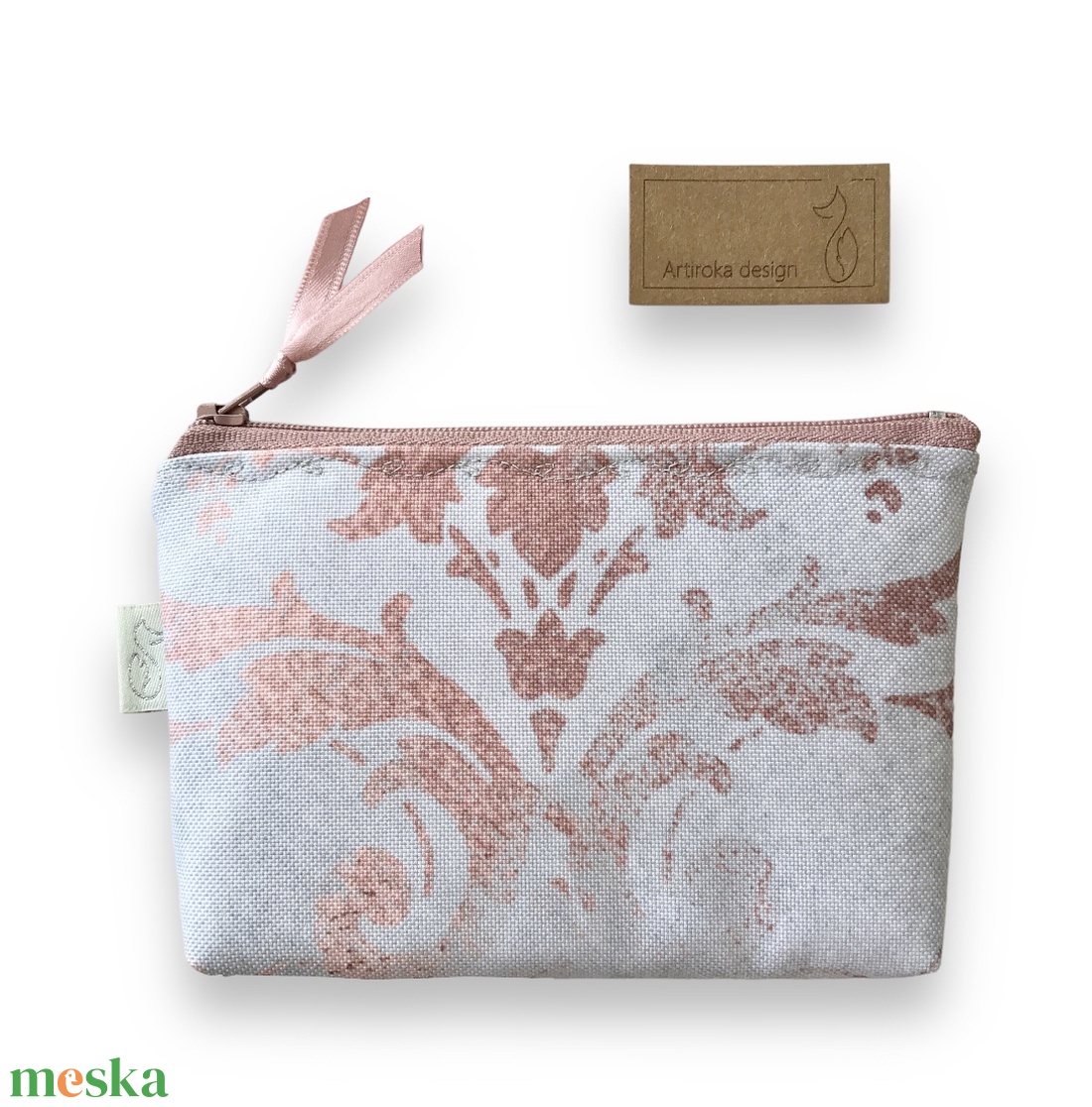 Púder és pasztell ezüstszürke színű, vízálló irattartó pénztárca vagy tolltartó neszesszer  - Artiroka design  - táska & tok - pénztárca & más tok - pénztárca - női pénztárca - Meska.hu