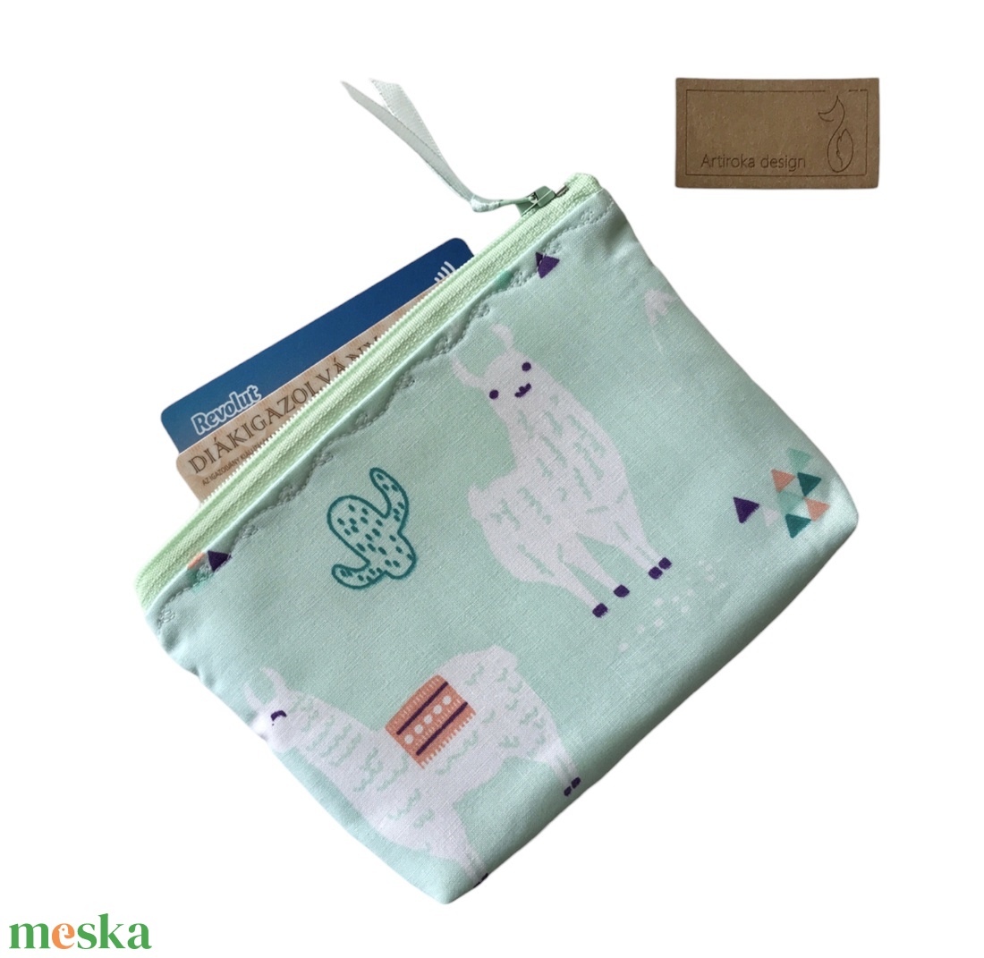 Láma mintás, irattartó pénztárca türkiz színben - Artiroka design - táska & tok - pénztárca & más tok - kártyatartó & irattartó - Meska.hu Láma mintás, irattartó pénztárca türkiz színben - Artiroka design - táska & tok - pénztárca & más tok - kártyatartó & irattartó - Meska.hu