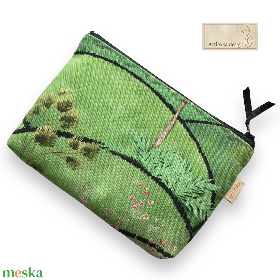 Tavaszi titkos kert mintás prémium irattartó neszesszer - AJÁNDÉK - Artiroka design - táska & tok - neszesszer - Meska.hu