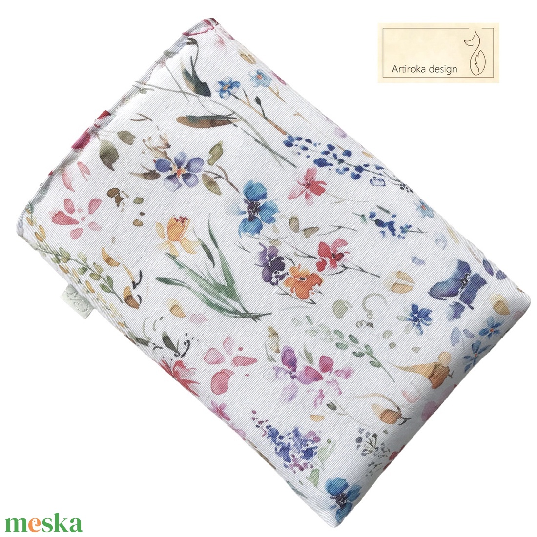 KÖNYVTOK - Mezei virágok mintás könyvtok - PEDAGÓGUS - Artiroka design - könyv & zene - könyvtok - Meska.hu
